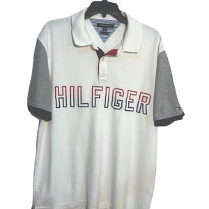 Tommy Hilfiger White and Gray men’s Polo Shirt XL